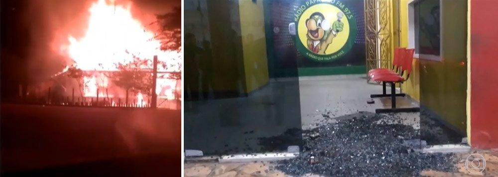 Criminosos atacam estação ambiental, rádio e Câmara dos Vereadores no Ceará