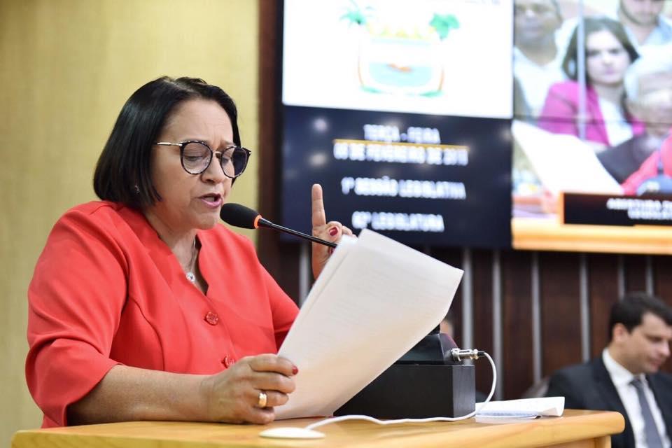 Confira a íntegra da mensagem da governadora Fátima à Assembleia Legislativa