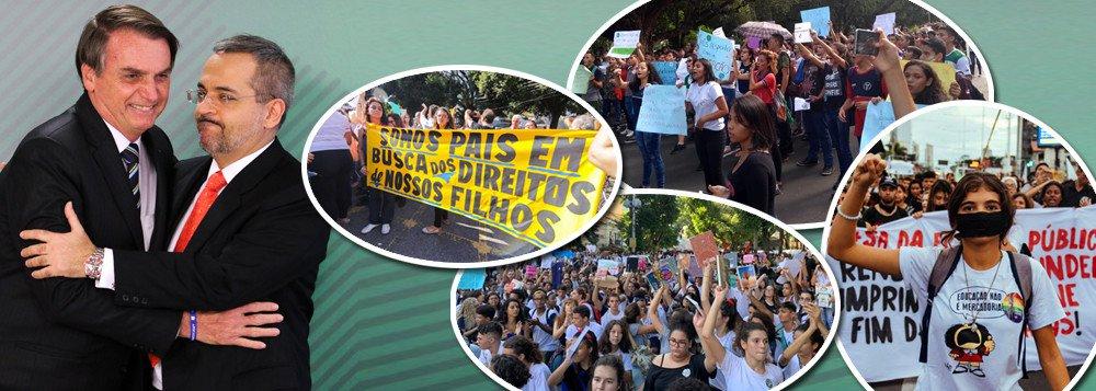 MILHARES DE ESTUDANTES SAEM ÀS RUAS CONTRA DESMONTE DA EDUCAÇÃO E MÍDIA IGNORA