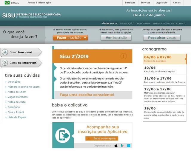 Sisu do 2º semestre encerra as inscrições nesta sexta