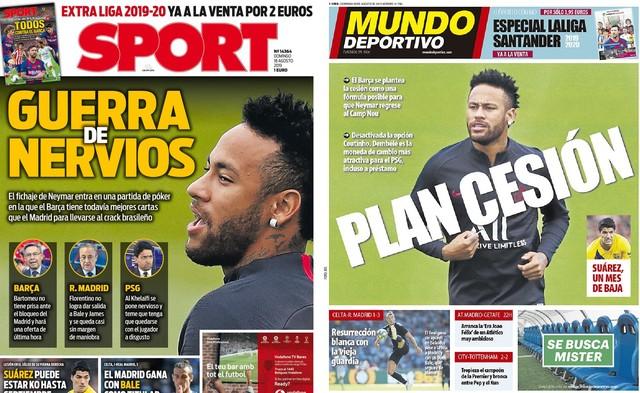 Jornais dizem que Barcelona usará tempo a favor para tentar forçar PSG a emprestar Neymar