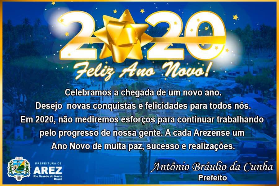 MENSAGEM DO PREFEITO BRÁULIO CUNHA A TODOS OS AREZENSES