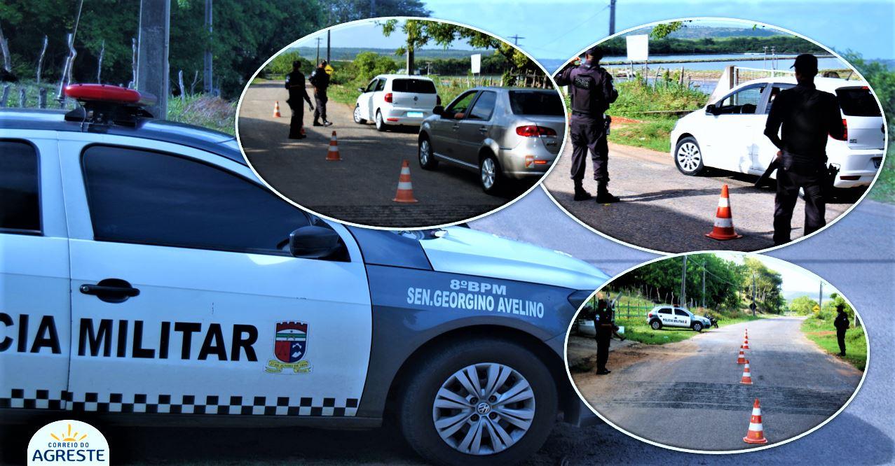PM DE GEORGINO REALIZA BARREIRA POLICIAL NA ENTRADA DA CIDADE PARA INIBIR ILÍCITOS E GARANTIR SEGURANÇA PARA MORADORES E TURISTAS