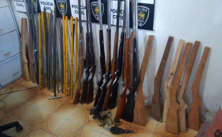 Polícia Civil fecha fábrica caseira de armas e prende homem no Agreste potiguar