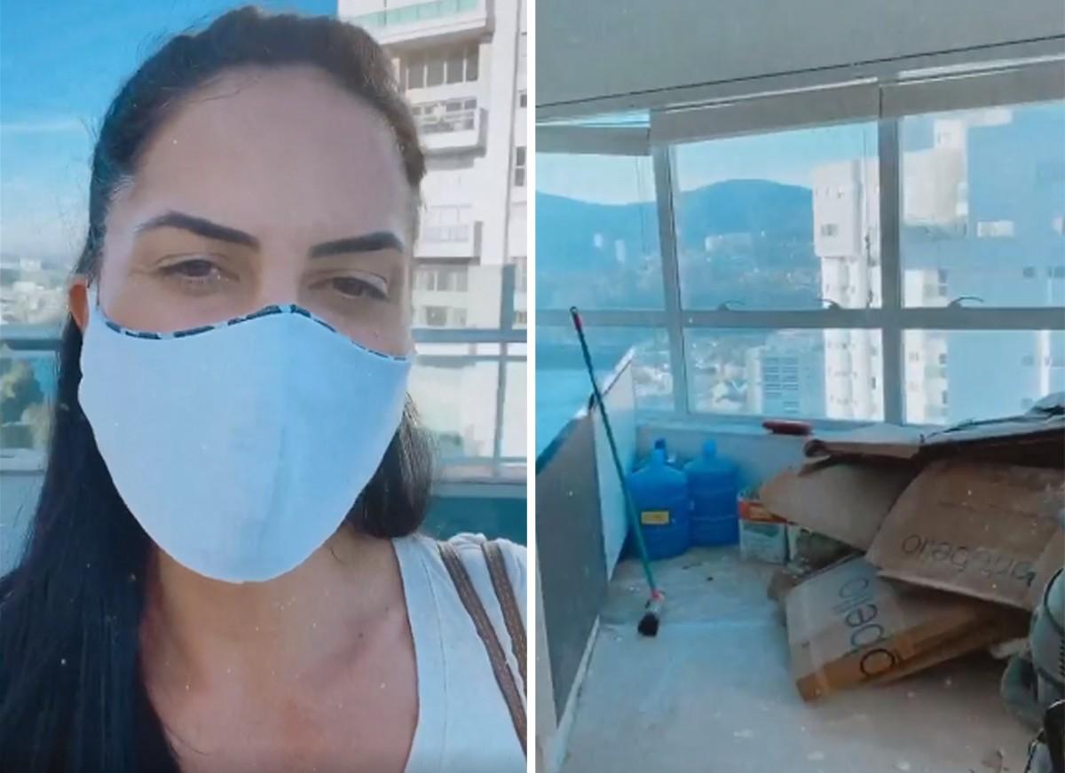 Graciele Lacerda mostra obra e vista de triplex em São Paulo: 