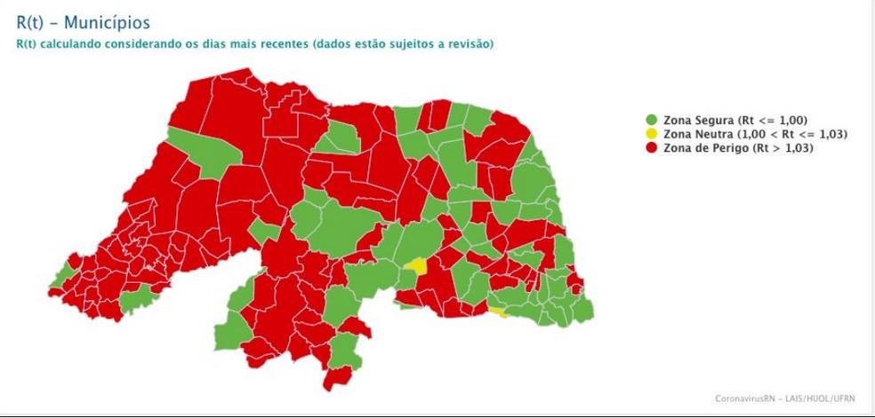Taxa de transmissibilidade da Covid-19 é 'perigosa' em 111 municípios potiguares, dizem pesquisadores da UFRN