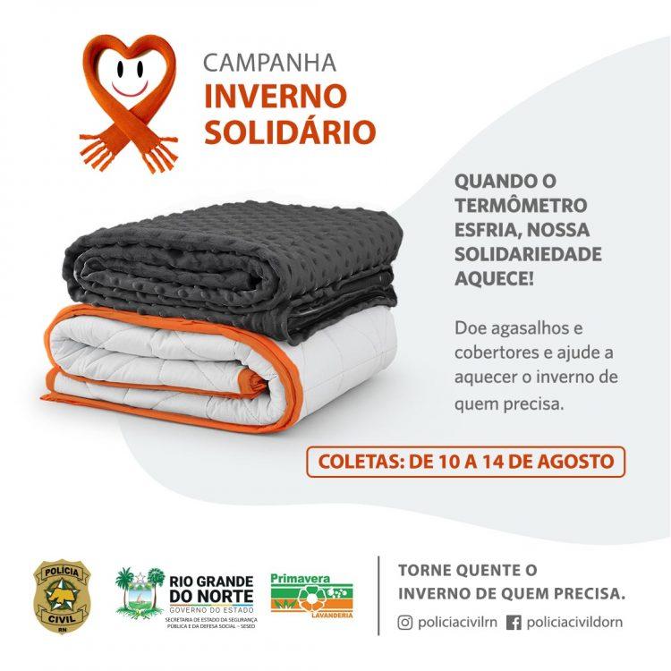 Polícia Civil do RN lança campanha para arrecadar cobertores e agasalhos
