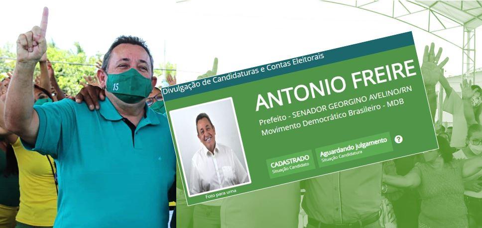 ELEIÇÕES 2020: EM GEORGINO AVELINO, ANTÔNIO FREIRE REGISTRA CHAPA COM SEU VICE VALDIR PATRÍCIO E CANDIDATOS A VEREADORES
