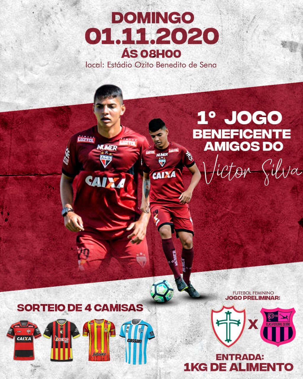 1° JOGO BENEFICENTE AMIGOS DO VICTOR SILVA NESTE DOMINGO (01) EM CARNAÚBA