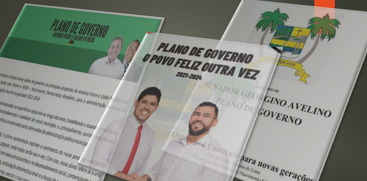 ELEIÇÕES 2020: O PLANO DE GOVERNO DOS CANDIDATOS A PREFEITO DE GEORGINO AVELINO