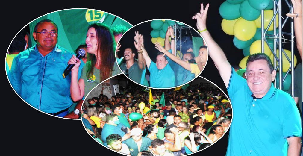MULTIDÃO INVADE AS RUAS DE CARNAÚBA COM GRANDE ARRASTÃO VERDE DIZENDO SIM AO NOME DE ANTÔNIO FREIRE E VALDIR PATRÍCIO