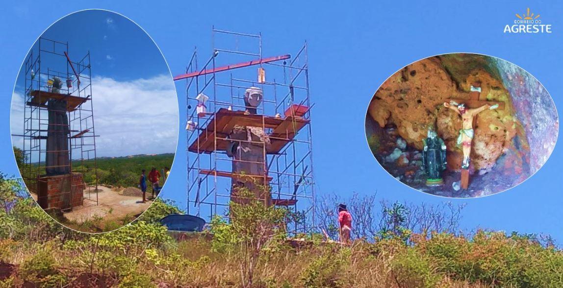Imagem gigante do Santo Antônio Achado poderá ser concluída nos próximos dias, e feito pode alavancar o Turismo Religioso Georginense