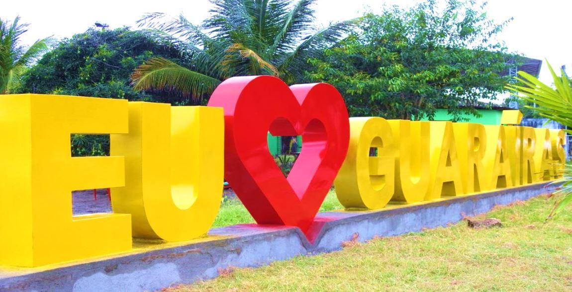 TOTEM “EU AMO GUARAÍRAS” EM SENADOR GEORGINO AVELINO ESTAR PRATICAMENTE CONCLUÍDO