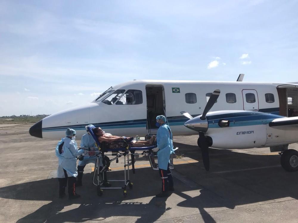 Por alta taxa de ocupação na Grande Natal, mais um paciente com Covid-19 é transferido de avião para o interior do RN