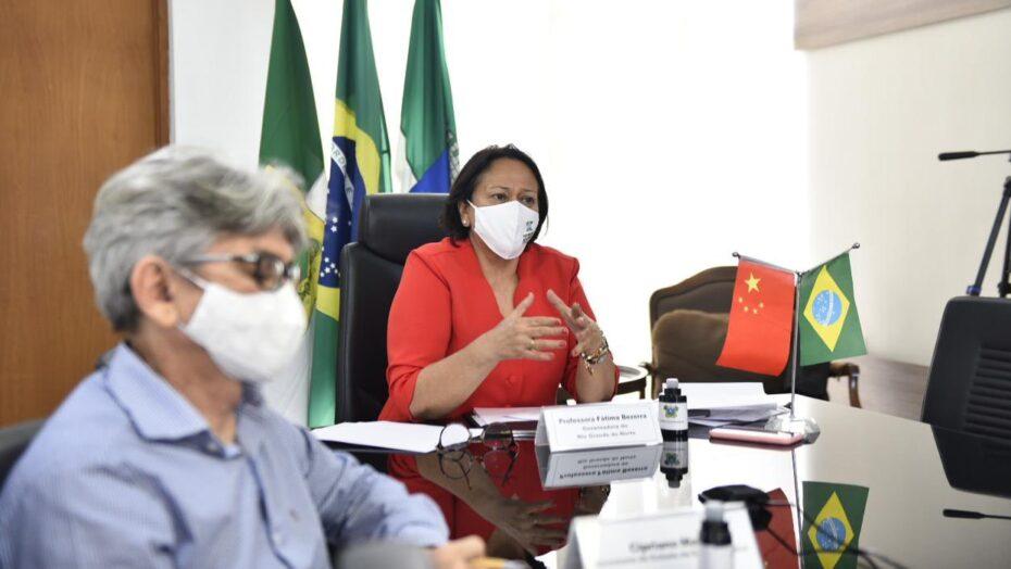 Vacina contra Covid: Governadora Fátima se reúne com embaixador da China para negociar insumos