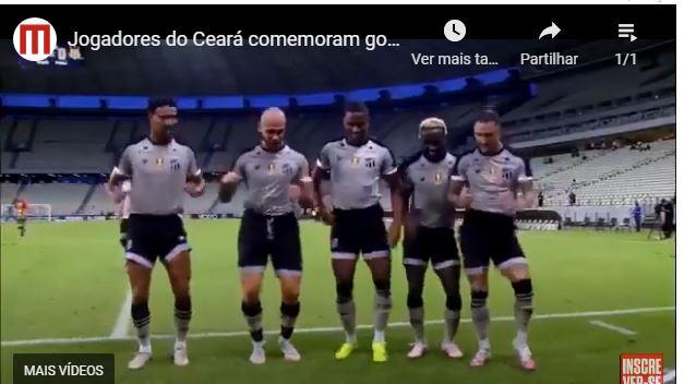 Jogadores do Ceará dançam hit “Um Conto de Fadas” e narrador dá show