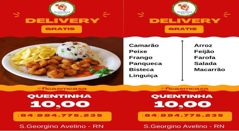 APÓS DECRETO; RESTAURANTE GUARAÍRAS RECEPTIVO EM GEORGINO AVELINO FUNCIONARÁ POR DELIVERY OU TAKE AWAY
