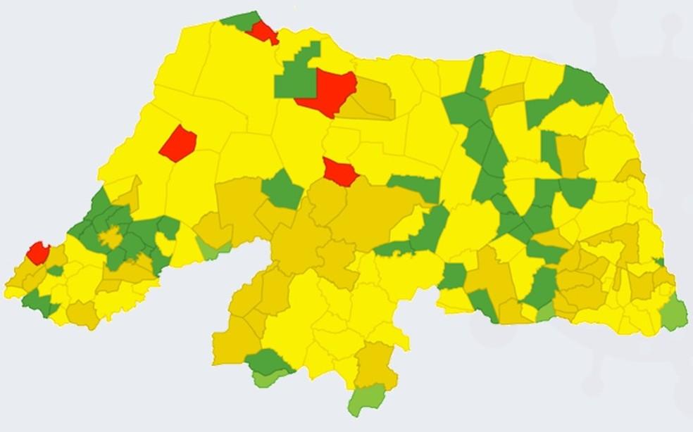COVID: Nos últimos oito dias, 54 cidades do RN apresentam piora nos índices e 5 estão em ‘nível vermelho’
