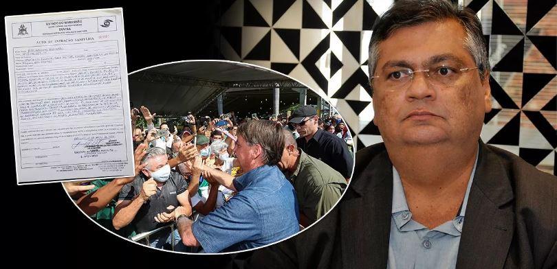 Governo do Maranhão multa Bolsonaro por causar aglomeração sem máscara