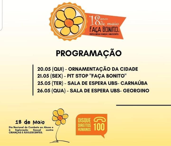 PREFEITURA DE GEORGINO PREPARA PROGRAMAÇÃO EM ALUSÃO AO 18 DE MAIO