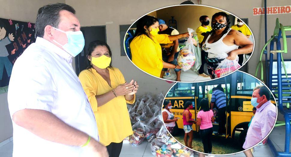 PREFEITO ANTÔNIO FREIRE PARTICIPOU DE ENTREGA DOS KITS MERENDA EM GEORGINO E CARNAÚBA