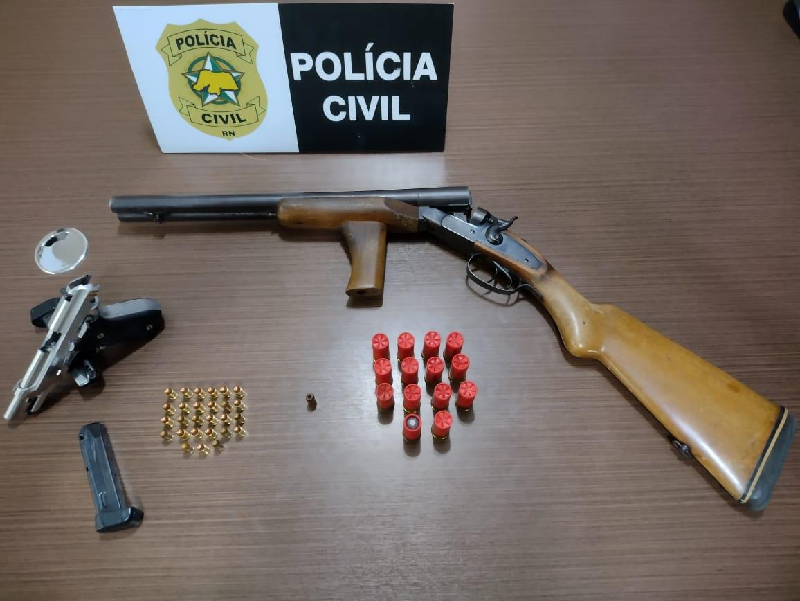 Polícia Civil apreende armas e munições durante operação em São Gonçalo do Amarante