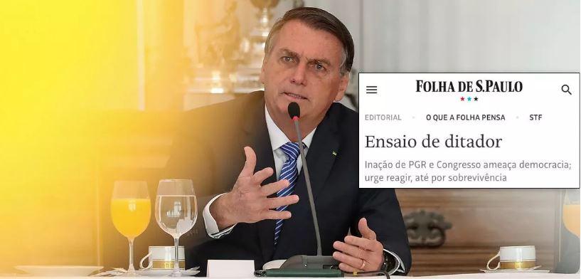 Folha pede derrubada do ditador Bolsonaro em editorial de primeira página