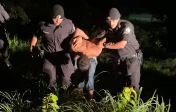 Homem mata esposa grávida com faca e se esconde em árvore