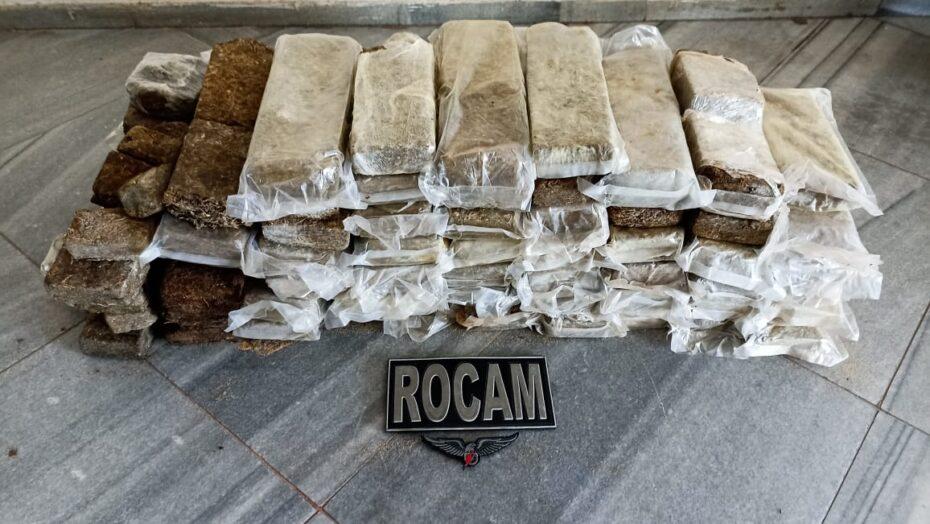 Rocam recebe denúncia, inicia busca e apreende mais de 50kg de drogas na Zona Oeste de Natal