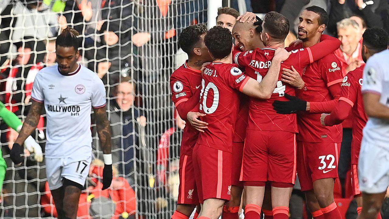 Liverpool vence Brentford por 3 a 0 e reassume vice-liderança da Premier League