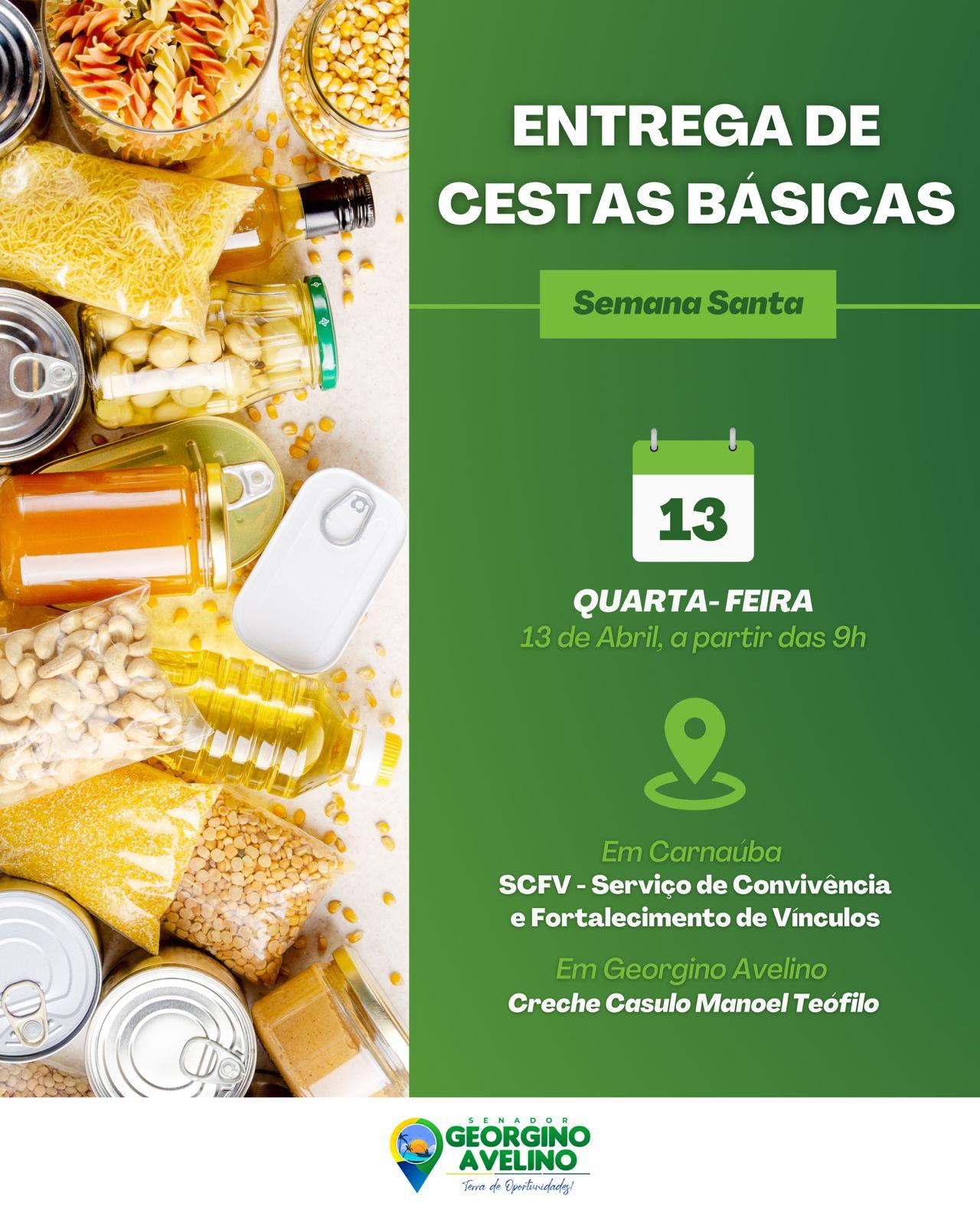 PREFEITURA DE GEORGINO ENTREGA CESTAS BÁSICAS NESTA QUARTA (13)