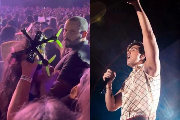 Jovem é atingida por drone em show de Luan Santana e viraliza