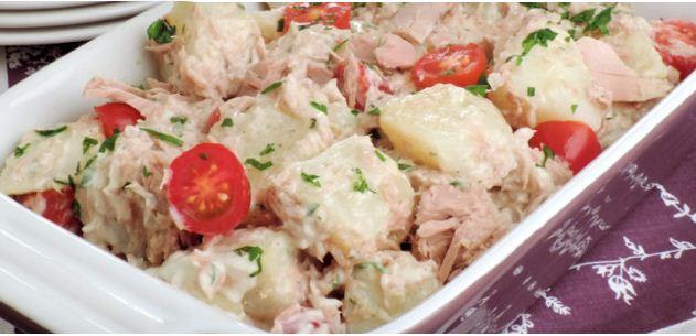 Salada de batata com atum