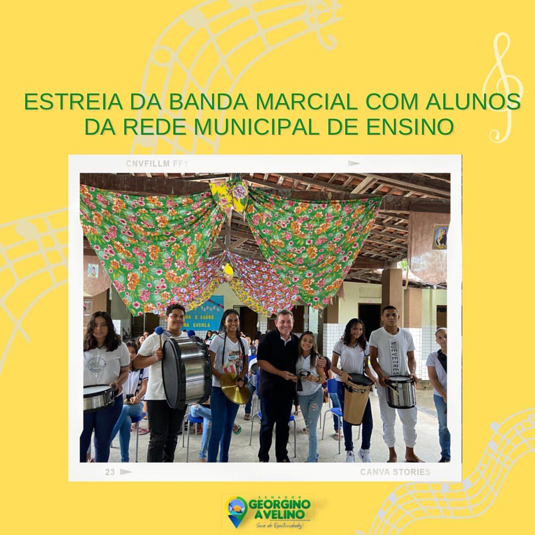 GEORGINO AVELINO: OFICIALMENTE ENTREGUE OS INSTRUMENTOS PARA BANDA MARCIAL MUNICIPAL