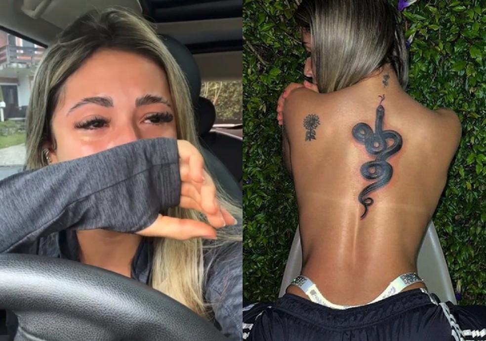 Influenciadora faz tatuagem escondida da mãe e se arrepende: “vontade de ralar as costas e arrancar isso”