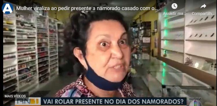 Mulher viraliza ao pedir presente a namorado casado com outra em TV do RN