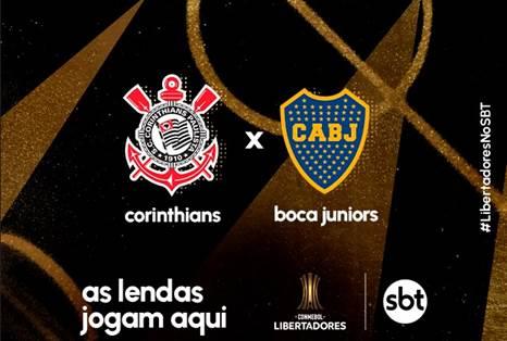 SBT transmite Corinthians x Boca Juniors pelas oitavas de final da Libertadores