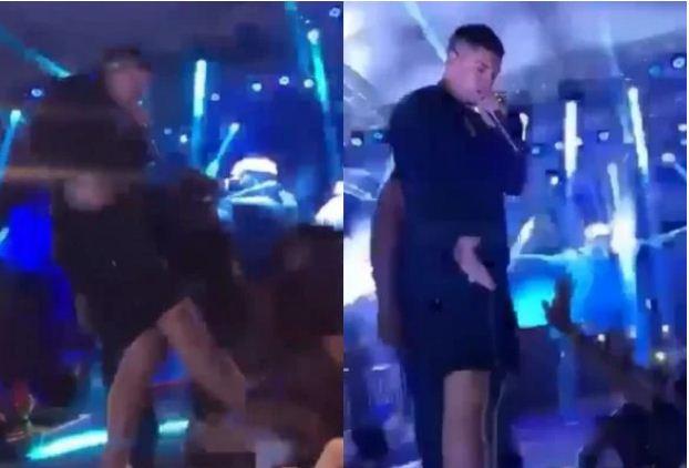 Cantor Filipe Ret joga e chuta fã para fora do palco durante show; veja vídeo