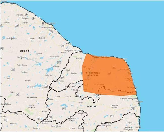 Inmet emite alerta de acumulado de chuvas para Natal e mais 113 cidades no RN