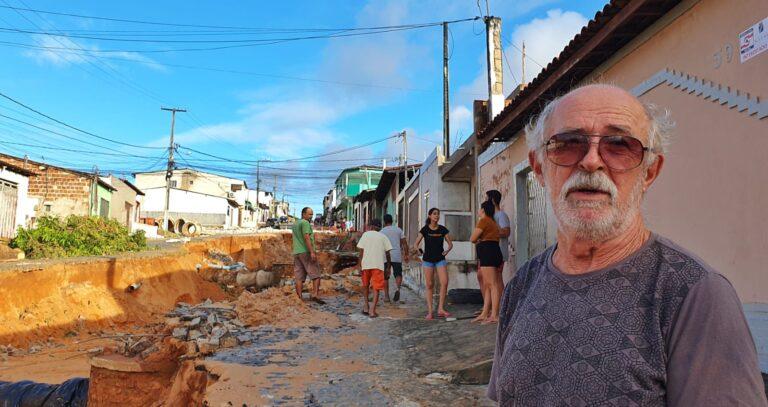 Moradores de Felipe Camarão relatam dificuldades devido à abertura de cratera: “Nunca antes precisei deixar a minha casa”