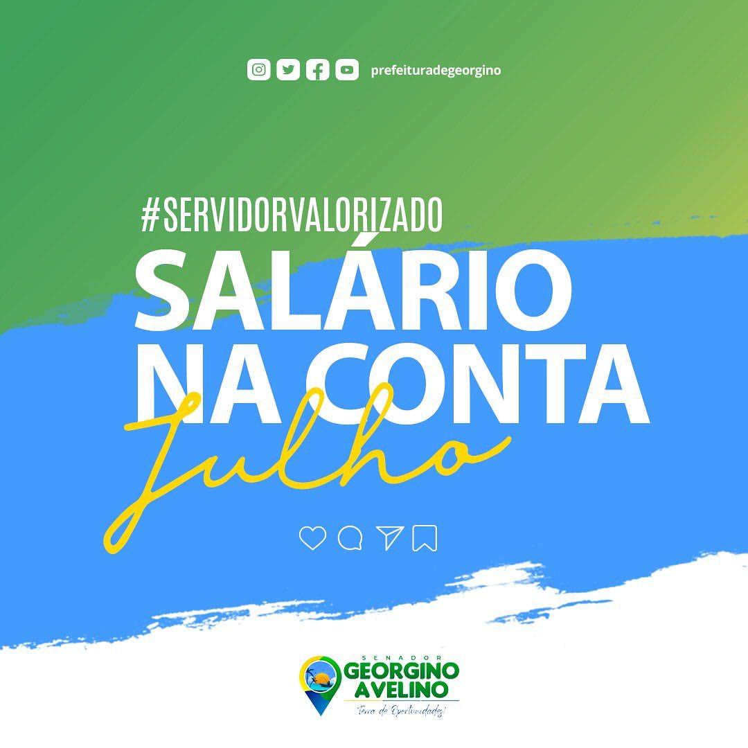 PREFEITURA DE GEORGINO ADIANTA PAGAMENTO DOS SERVIDORES MUNICIPAIS