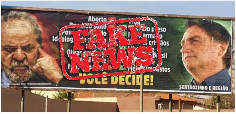 Bolsonarismo espalha outdoors difamatórios associando Lula à criminalidade; advogados denunciam ao TSE
