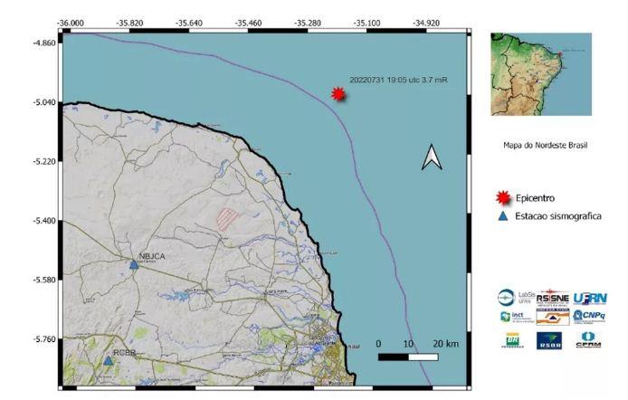 Tremor de terra é sentido em Natal e cidades do litoral norte do RN: 'Janelas balançando'