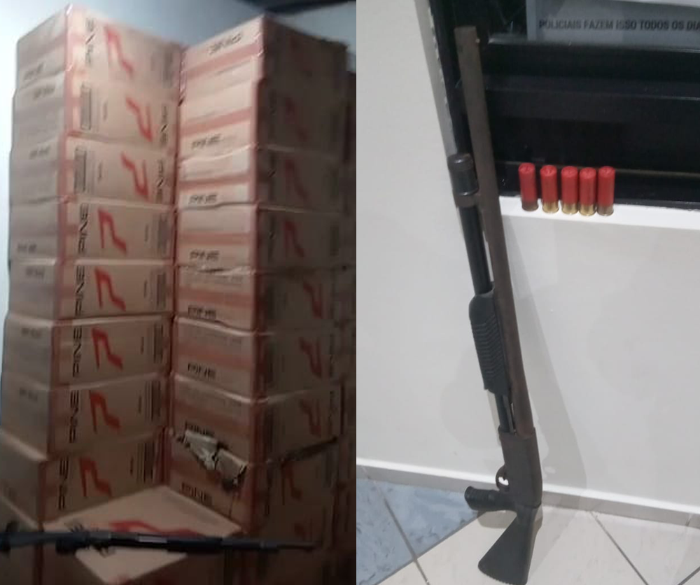 POLÍCIA MILITAR PRENDE DOIS HOMENS E APREENDE CIGARROS CONTRABANDEADOS E ARMA DE FOGO EM SÃO JOSÉ DE MIPIBU