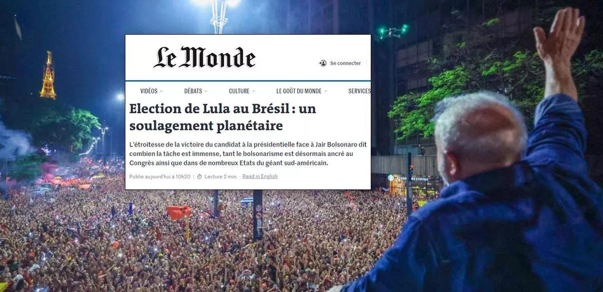 Em editorial, Le Monde, da França, diz que eleição de Lula é 