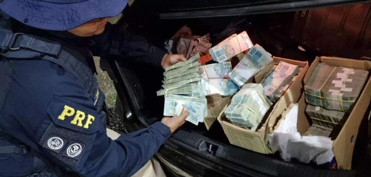 PRF apreende R$ 2,5 milhões em carro que ia de Brasília para Belém (vídeo)