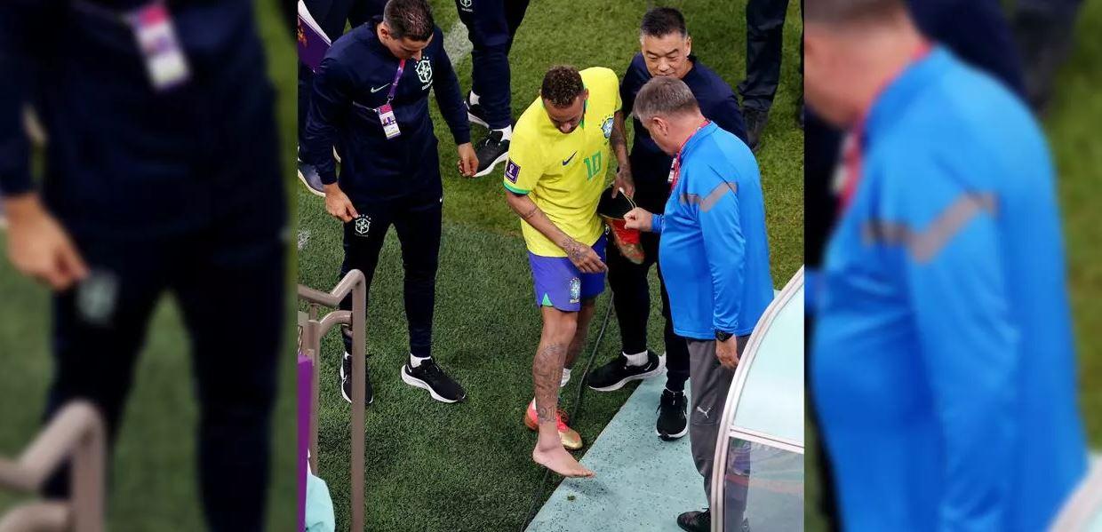 Neymar deixa o campo com dores no tornozelo em estreia do Brasil na Copa