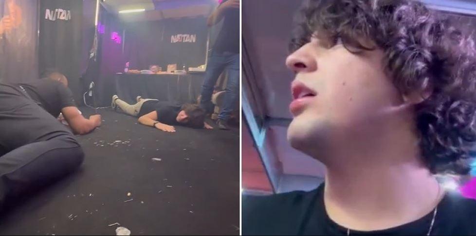 [VÍDEO] Cantor Nattanzinho vai ao chão após tiroteio com morte e vários feridos em show no Nordeste