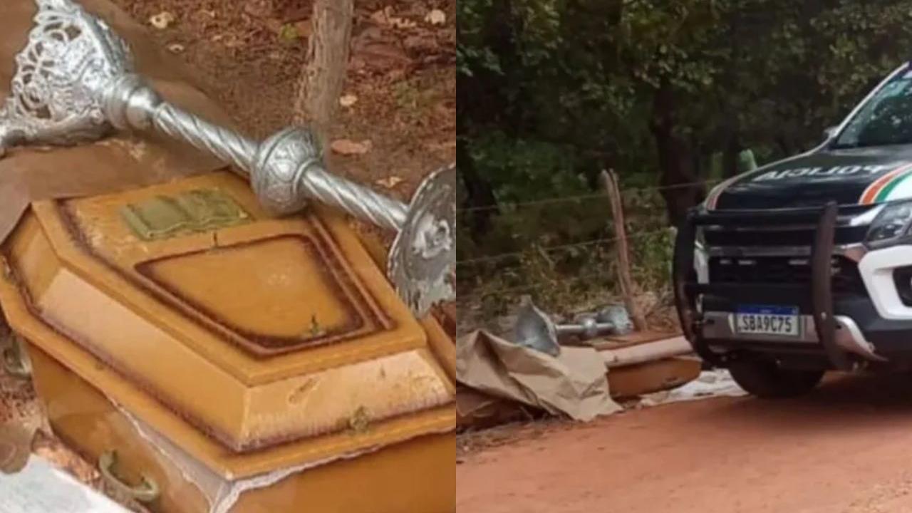 Carro é roubado a caminho de velório, e caixão com corpo é abandonado em estrada no Ceará