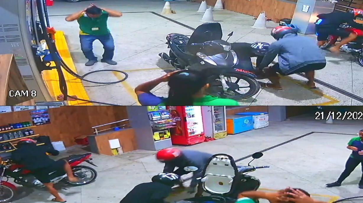 Dupla armada em moto faz assalto e leva pertences de clientes em posto de gasolina em Ipu